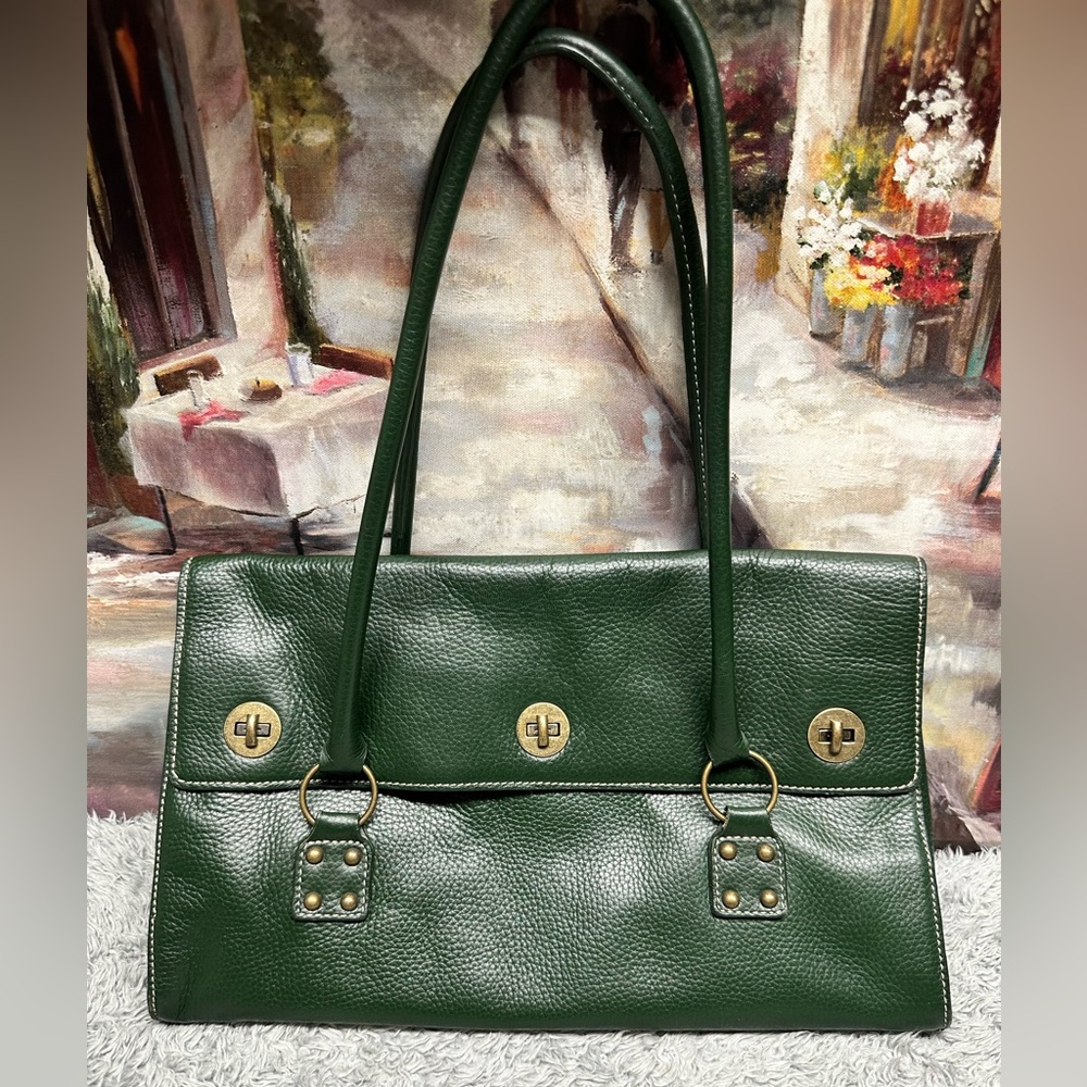 Cynthia Rowley Elegant Green Leather Handbag
